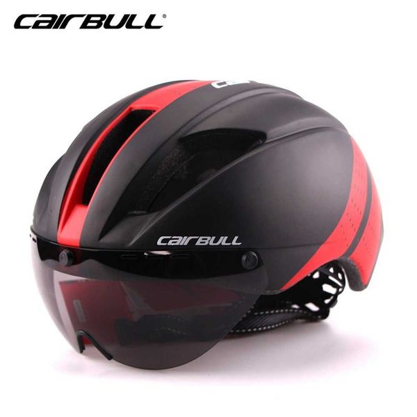 Capacetes de ciclismo 2022 NOVO Capacete CAIRBULL Goggs com 3 ns TT Aero Road Capacete para corrida masculino Capacete integralmente moldado Casco Ciclismo CB-15 HKD230626