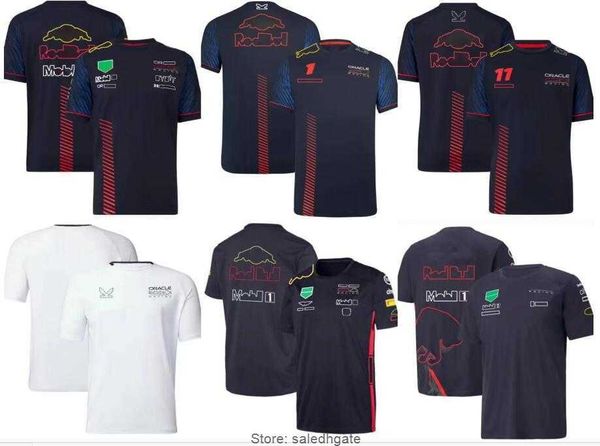 F1 Bull Men's T-shirts Formula One racing T-shirt verão camisa de manga curta com o mesmo costume