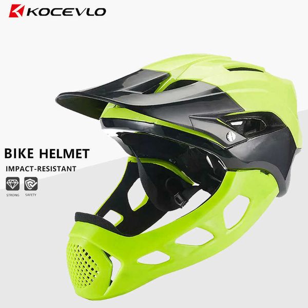 Capacetes de ciclismo KOCEVLO Capacete de bicicleta para ciclismo rosto inteiro Mountain Road Bike chapéu esportivo para homem tamanho leve 54-60CM MTB HKD230626