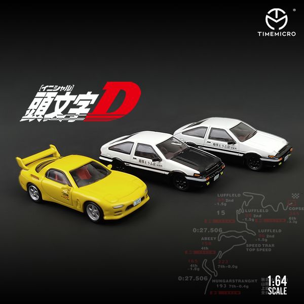 Diecast Model Car TM 164 Dream AE86 RX-7 Diecast Model Car 230625