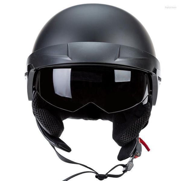 Motorradhelme Half Face Vintage Helm Retro Pilot Open Cruiser Chopper Biker DOT-Zertifizierung