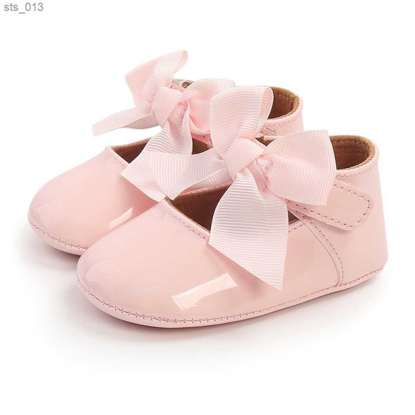 Sapatos Citgeett Baby Girl Sola Macia Princesa Sapatos com Laço Fofo Antiderrapante Sapatos de Berço Infantil L230518