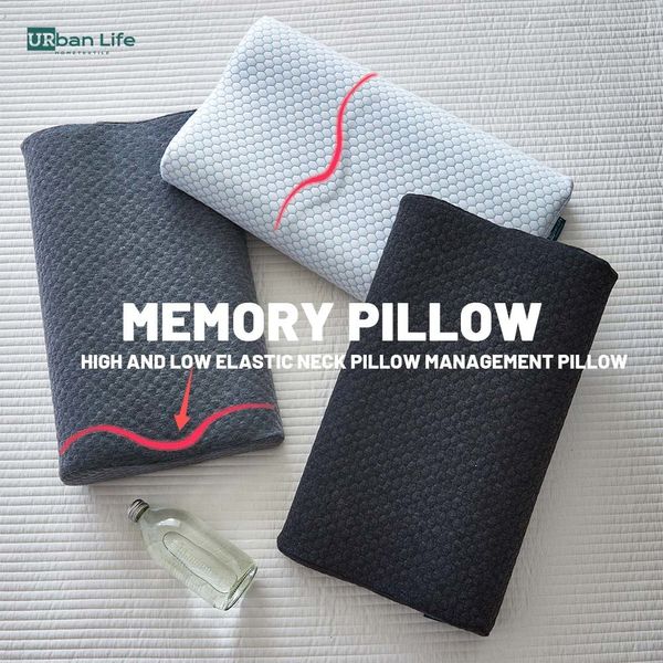 Kissen URBANLIFE Memory Foam Cervical Plush Pillows Ergonomische orthopädische Nackenschmerzen für seitlichen Rücken- und Bauchschlafen 230626