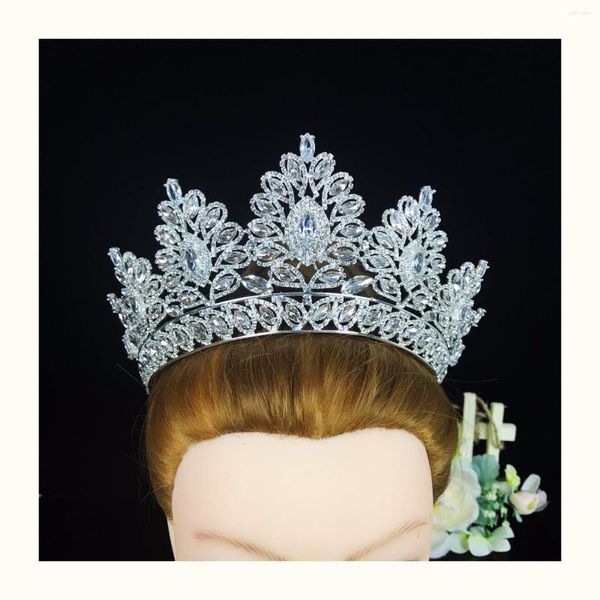 Copricapo Arrivo 2023 Luxury Diamond Bride Crown Silver Gold Royal Coroncina Sposa Gioielli per capelli da sposa unici