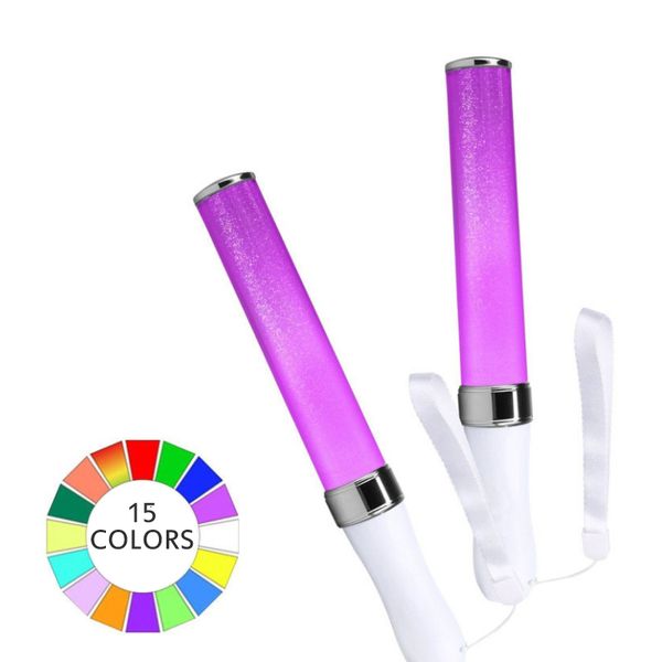 LED Light Sticks 15 Kleuren Veranderen Led Glow Led Licht Sticks Knipperlicht Batterij Aangedreven Fluorescerende Camping Vocale Concerten Decor 230625