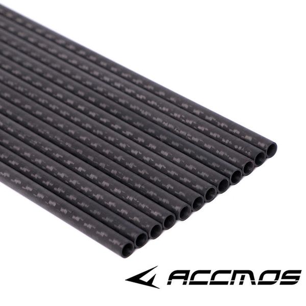 Arco Flecha 12 pçs ID 6,2 mm 3K Carbono Flecha Eixo espinha 200 250 300 350 400 500 flechas de carbono Tubo Para Tiro com Arco DIY Caça TiroHKD230626