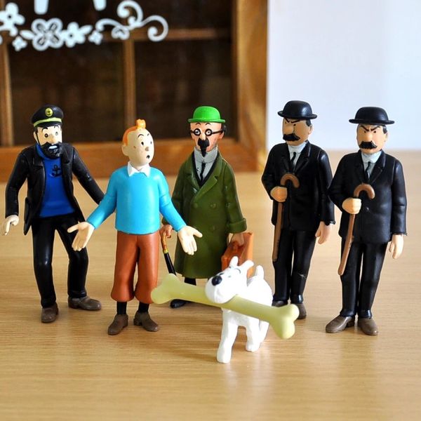 Действительные игрушки фигуры 6 PCSLOT 4-9 см. Аниме-мультфильм приключения олова ПВХ фигур