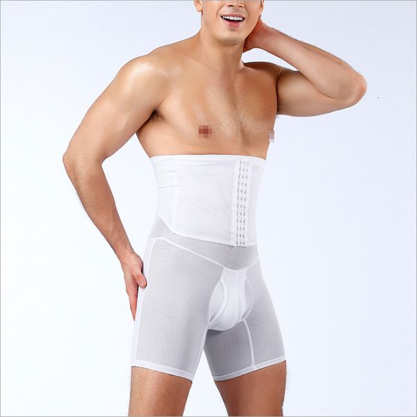 Vita Tummy Shaper Pantaloni dimagranti da uomo Traspiranti Pantaloni skinny a vita alta con corsetto Body sculpting biancheria intima 230626