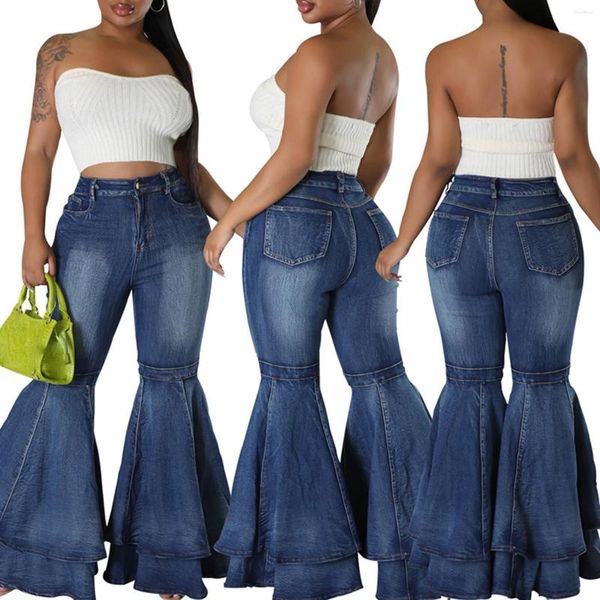 Damenjeans, bequeme Hosen für Damen, lässig, weit, Petite, Damen, Business, groß