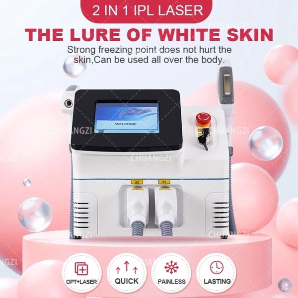 Itens de beleza Portátil OPT Diode Laser Máquina de Depilação Laser Picosecond Remove Sardas Pico Tattoo Dispositivo de Peeling de Carbono