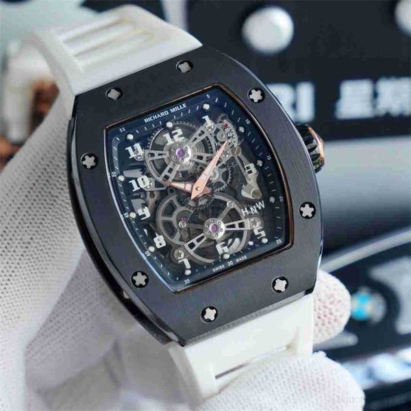 Richard's Mille Relógios Diamante Luxo Mens Movimento Rm17-01 Hollow Tourbillon Designer Xcmq Nova Qualidade High-end Iced Out Mo Original de alta qualidade