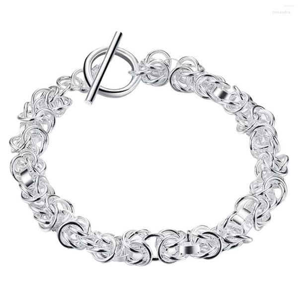 Link Pulseiras Femininas Pulseira Aniversário Alterne Fecho Jóias da Moda Amuleto para Eventos Presente Diário Durável 20cm Simples Festa de Aniversário