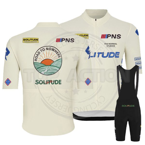 Radtrikot-Sets Solitude Radsport PNS Sommer Herren Kurzarm schnell trocknend atmungsaktiv Radsportbekleidung PAS NORMAL STUDIOS Radtrikot 230625