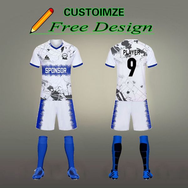 Altri articoli sportivi Sublimazione Kit squadra di calcio Personalizza Nome Numero Maglia da calcio Uniforme Adulto Bambini 3X3 Set da allenamento Versione vuota 230626