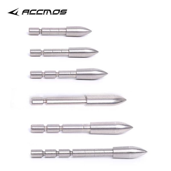 Bow Arrow DIY 70 80 90 100 110 120 Grain Steel Stainless Bullet Point Tip For ID 4.2 mm Arrow Shaft Accessories Archery Bow HuntingHKD230626