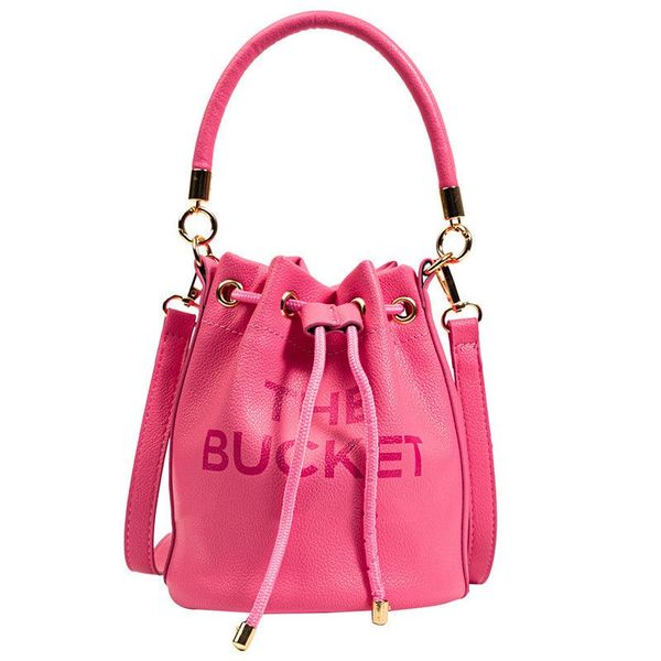 die Designer-BUCKET-Tasche Damenhandtasche Luxus-Tragetasche mit Zugverschluss Kordelzug mit Schultergurt Designer-Clutch-Eimer mit Henkel an der Oberseite Umhängetasche Umhängetaschen rosa biue