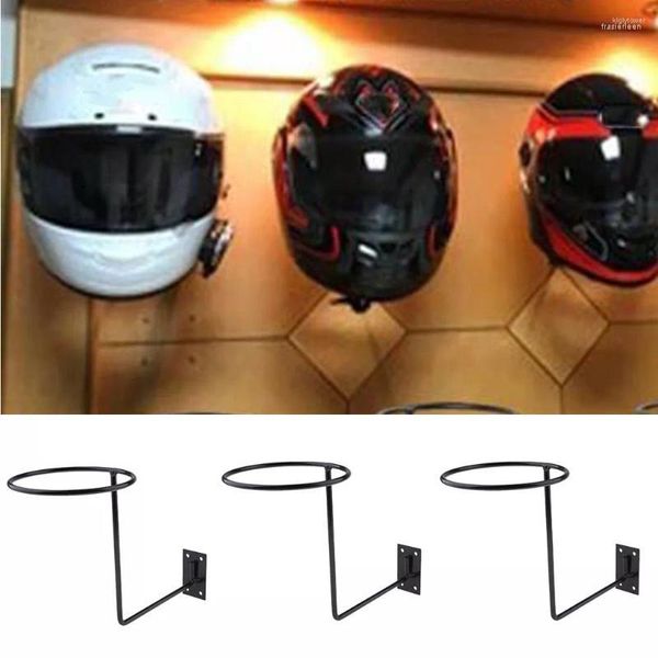 Capacetes de motocicleta 3 peças suporte de capacete cabide rack montado na parede gancho para casacos chapéus bonés acessórios de alumínio