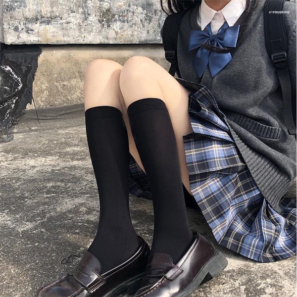Kadın Çorap Lolita Seksi Çorap Sevimli Siyah Beyaz Uzun Diz Üzerinde Uyluk Yüksek Anime Cosplay Kız Bacaklar Sıkıştırma