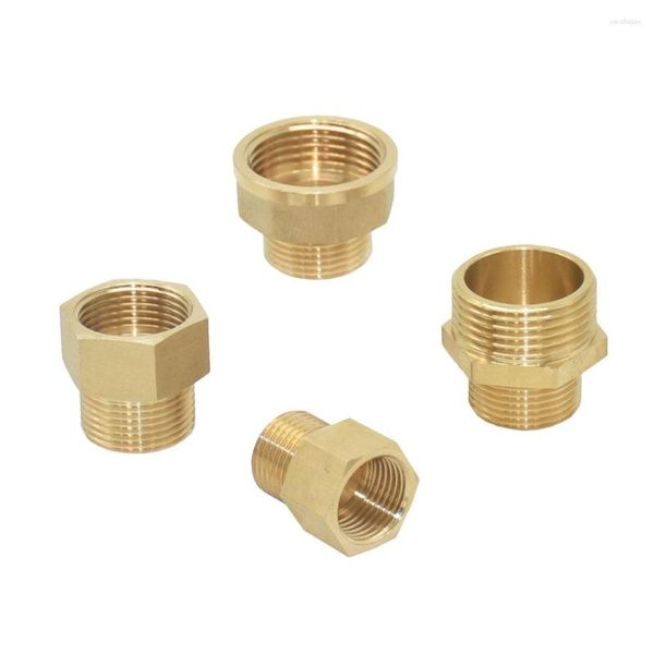 Equipamentos de rega Latão Fêmea 1/2 3/4 1 Polegada Macho Conector Roscado Cobre Tubo de Água Redutor Para Adaptador De Reparo Do Tubo Em Casa 1pc