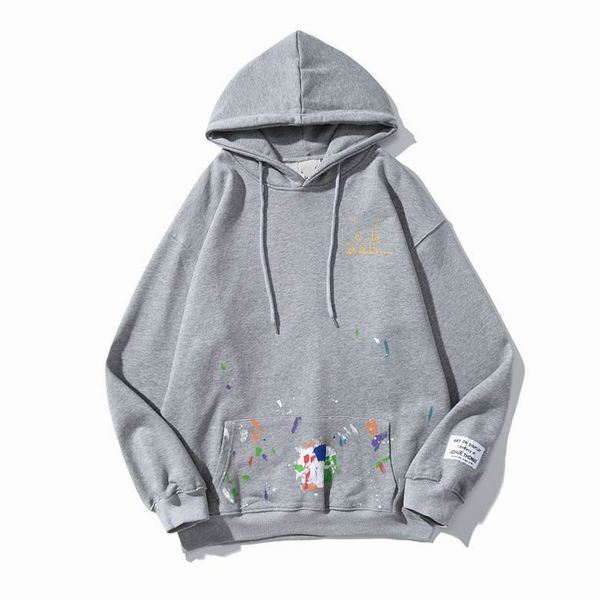 2024 Gallerys Designer Felpa con cappuccio da uomo Donna Felpe con cappuccio Pullover Tuta Lettera Stampata Girocollo Allentato Manica lunga Nero Grigio Bianco Con cappuccio Streetwear S-XL xb