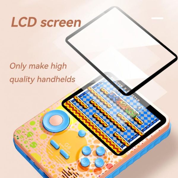 G6 3.5 Screen Classic Handheld Game Console Two Player Power Bank Supply Charger GamePlayer With Gamepad Games Console For Kids