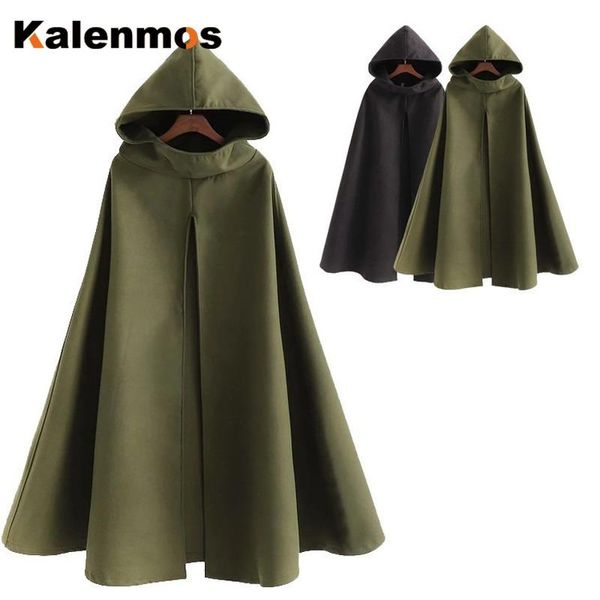 Mischungen mittelalterlicher gotischer Umhang Frauen Kapuzenmantel Vintage Gothic Cape Mant