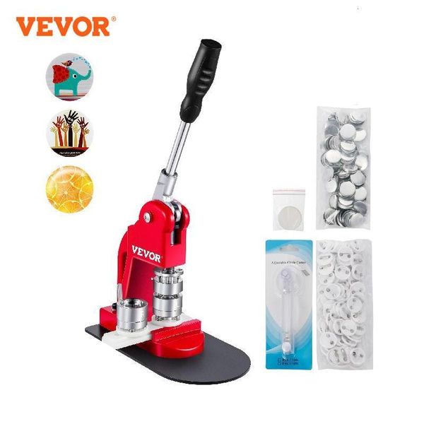 Zanaat Araçları Vevor 25mm 58mm Rozet Makin Makinesi DIY Düğme Pin Broşlar 500 PCS Daire İmalat Parçaları ile Basın Yapma Aracı 230625