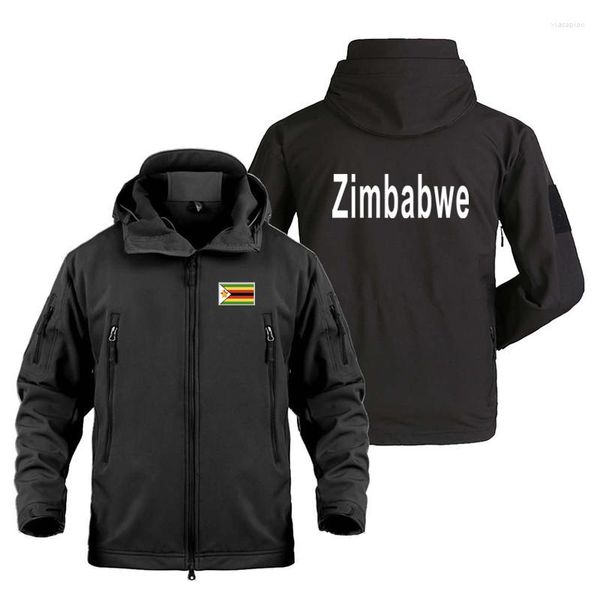 Jaquetas masculinas zimbabwe outono inverno viagem militar ao ar livre para homens lã quente à prova de vento à prova dwaterproof água softshell casaco masculino jaqueta