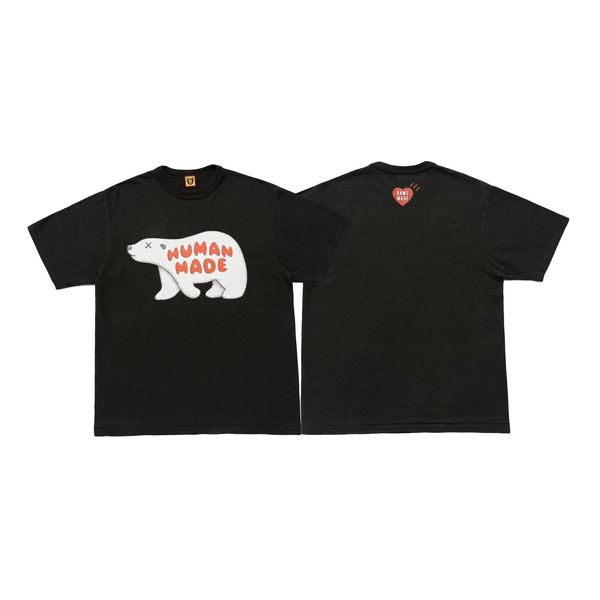 Лето 2023, мужские футболки с принтом «Маленький белый медведь», ЧЕЛОВЕЧЕСКАЯ мужская футболка из 100% хлопка с короткими рукавами и рисунком для мужчин и женщин, S-2XL, брендовая футболка Japan Tide