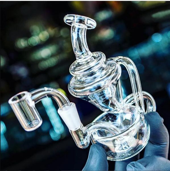 Recycler Petrol Kuyuları Cam Su Bongs Nargile Duman Cam Boru beher Tabanı Dab Bong 10mm Cam vurucu