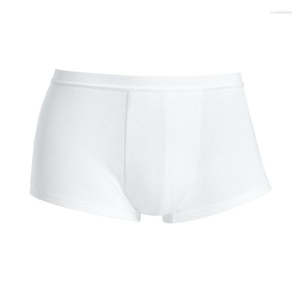 Unterhosen Herren Unterwäsche Weiß Polymilchsäurefaser Atmungsaktiv Bequeme Slips Shorts Schweißabsorbierend Hochelastisch Antibakteriell Sport