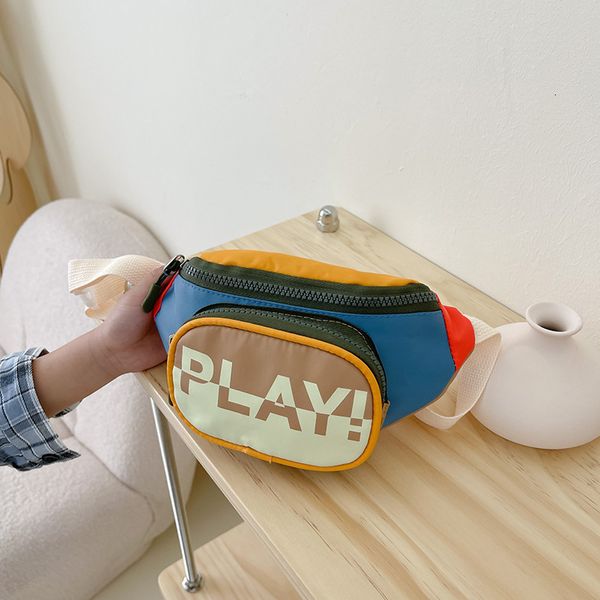 Mochilas Design Letter Boys Kids Waist Shoulder Bag Fanny Pack Fashion Children's Chest Bag Messenger Girls Baby Coin Purse Handbags 230626