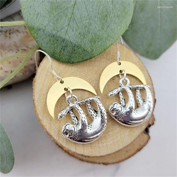 Baumelnde Ohrringe, Affe, Angeln für den Mond, Anhänger, Damen, personalisierbar, Piercing, Ohrtropfen, weibliche Accessoires, Party-Geschenke, Schmuck