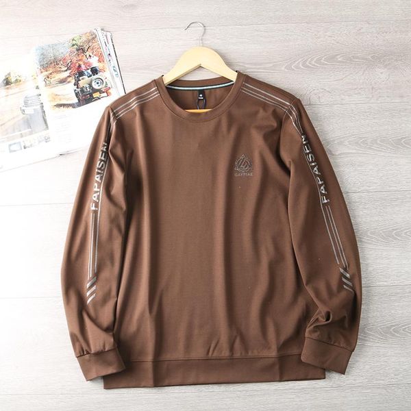 Felpe con cappuccio da uomo Primavera Girocollo elasticizzato da uomo Maglione pullover versatile Tide Alta qualità Pressing Glue Letter Print Hong Kong