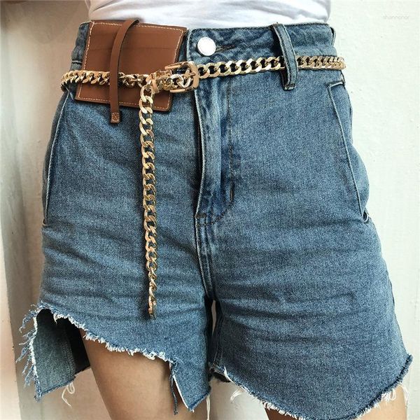 Gürtel Mode Metall Frauen Kette Gürtel Gold Silber Punk Taille Ketten Für Kleid Jeans Hosen Casual Mädchen Bund Großhandel