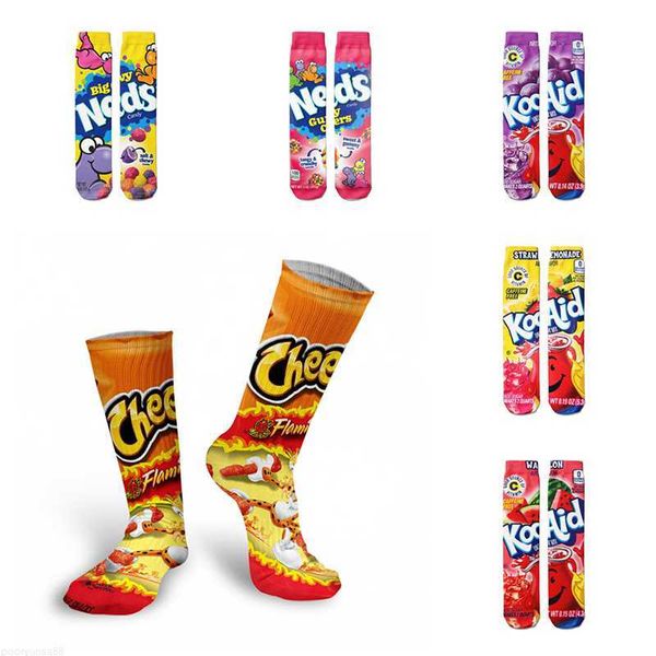 Calzini Calze Tendenza Compressione Street Chips Calzini Cotone Skateboarding Adolescenti Unisex Quotidiano Standard Calzini spessi da donna Divertenti Novità Calzini