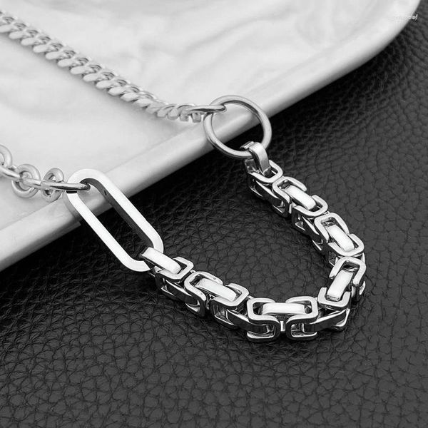 Ketten Hohe Qualität 316L Figaro Kette Halsketten Für Männer Punk Kragen Colliers Frauen Schmuck Ästhetische Dicke Halskette 52 cm