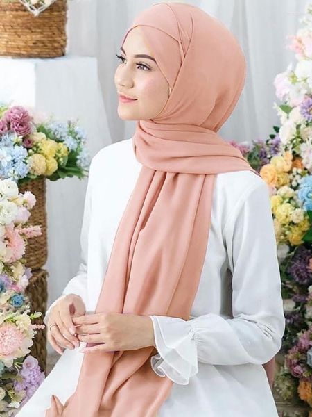 Ethnische Kleidung Jersey Hijab mit Krawatte Instant Pinless Schal Criss Cross Frauen muslimische Mode Schleier islamischen Ramadan Headwraps Schal