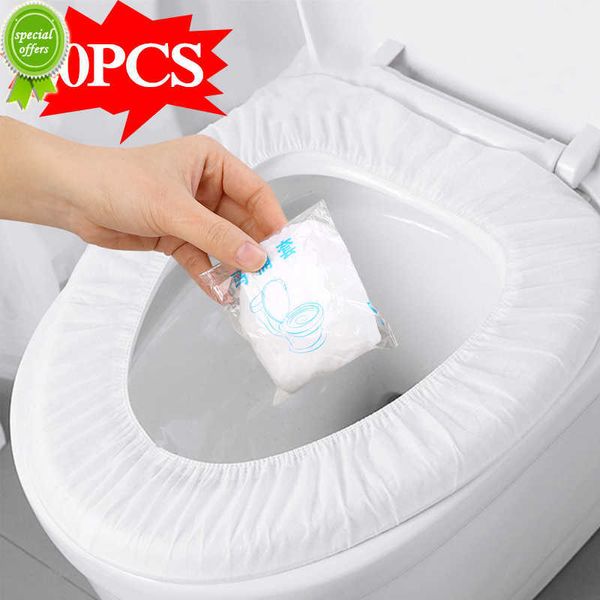 Novo 10/20 pçs assento de vaso sanitário capas descartáveis de segurança conjunto de tapete de assento de vaso sanitário portátil viagem hotel banheiro almofadas de papel higiênico acessórios