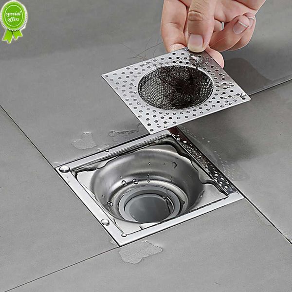 Nuovi filtri di scarico a pavimento in acciaio inox Filtro per lavello da cucina Filtro per foro di scarico Filtro per vasca da bagno Catcher Stopper Mesh Cover Filtro di scarico