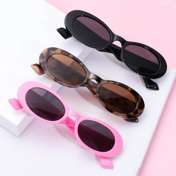 Occhiali da sole da moto Vintage Leopard Jelly Color Occhiali da sole Fashion Small Oval For Women Shades UV400 Eyewear Wholesale