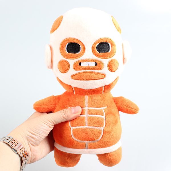 Nuovi prodotti all'ingrosso Giocattoli di peluche per bambini mostro arancione Attack on Titan bambola di peluche Giochi per bambini Compagni di gioco regali per le vacanze decorazione della stanza