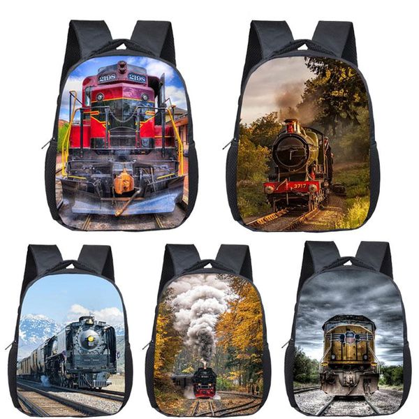 Сумки Steam Locomotive / Train Print rackpack Детские школьные сумки для мальчиков девочки для детского сада сумки для малышей дети Schoo Book мешок лучший подарок