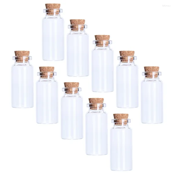 Vasos 40 Pcs Garrafa Desejável Presente Artesanato Recipientes De Vidro Alimentos Delicadas Garrafas Rolhas Transparentes Mini Pequeno Drifting Happy Candy Stopper