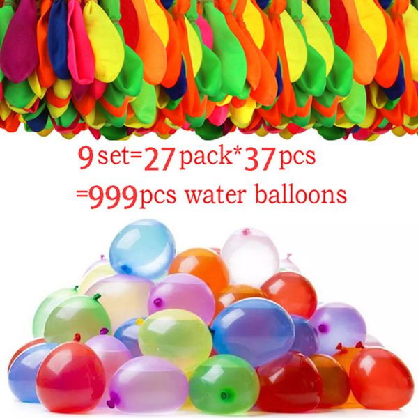 Partyballons 999 Stück Wasserbomben Ballon Schnellspritzung Kinderspiel Wasserbombe Buntes aufblasbares Sommer-Strandparty-Spiel mit Pool-Schwimmspielzeug 230625