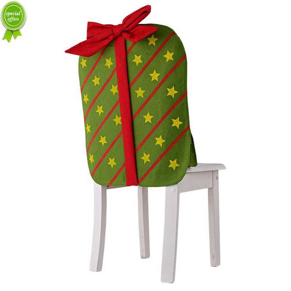 Capa de cadeira de Natal Stretch Capa de assento de banquete de festa Slipcover Decoração de casa de hotel Capa de cadeira de jantar removível lavável Stretch