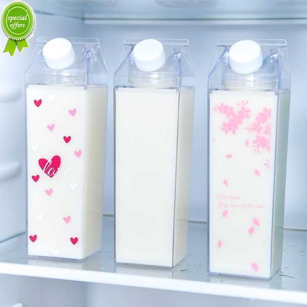 Новая прозрачная пластиковая чашка для воды, кухонная герметичная креативная прозрачная бутылка для молочной воды, многоразовая прозрачная бутылка для воды