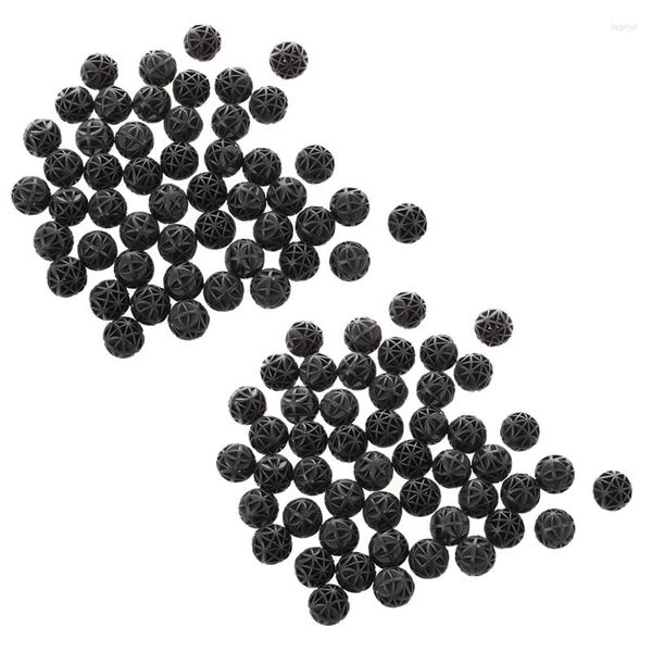 Аксессуары для воздушных насосов 100 штук диаметром 18 мм черные био шарики для аквариумного прудового фильтра