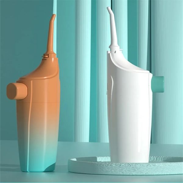 Outro Higiene Oral Domiciliar Oral Irrigator Não-Elétrico Dental Water Flosser Teeth Whitening Portable Dental Water Jet 110ML Teeth Clean Tool 230626