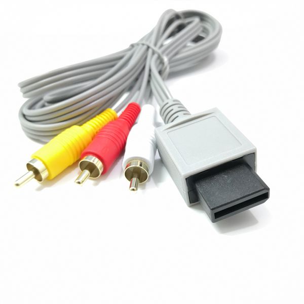 500 stücke 1,8 m Audio Video AV Kabel Spielkonsole Verbund 3 RCA Kabel Draht Wichtigsten 480p Für Nintendo wii Konsole